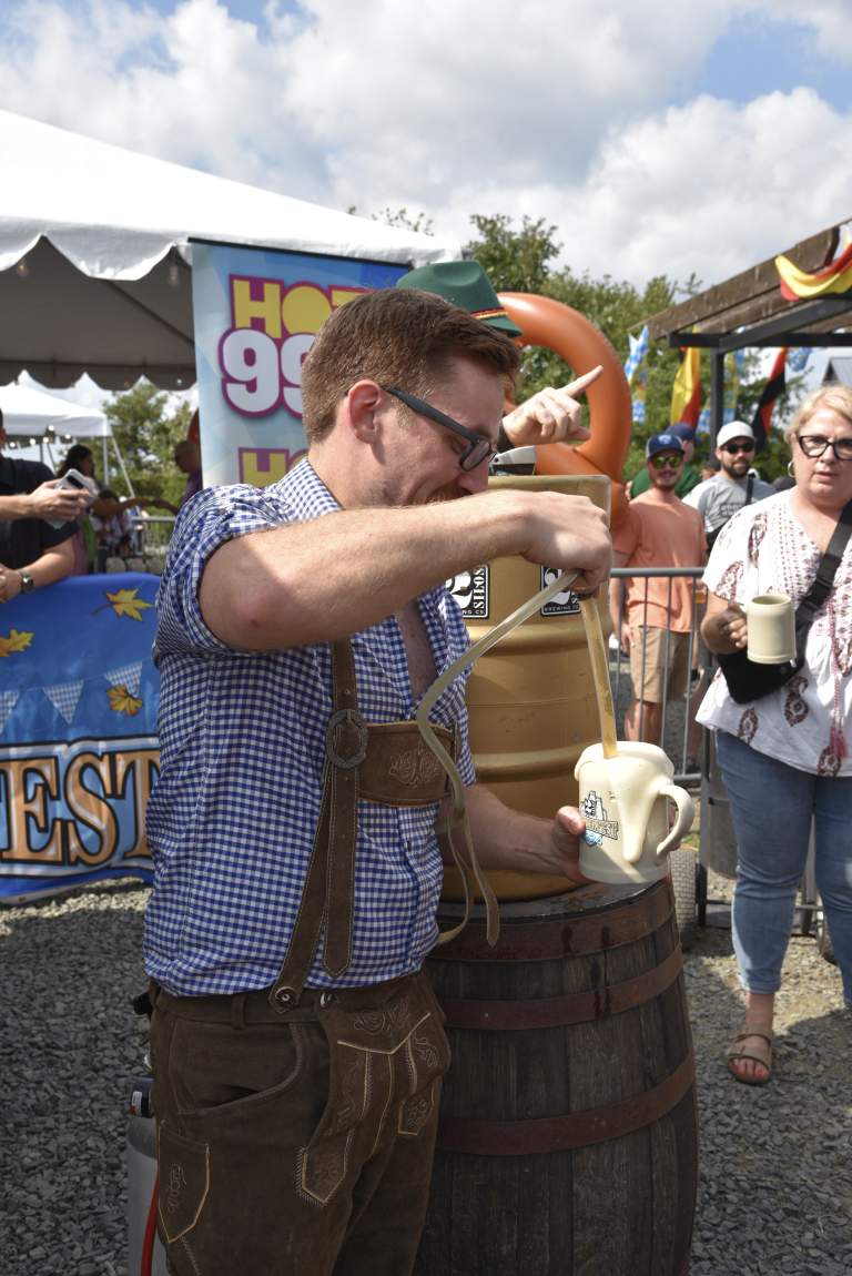 Tapping of the Golden Keg to kick off our Oktoberfest Celebration!
