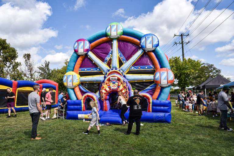 FREE bounce houses and obstacle course for the kids!